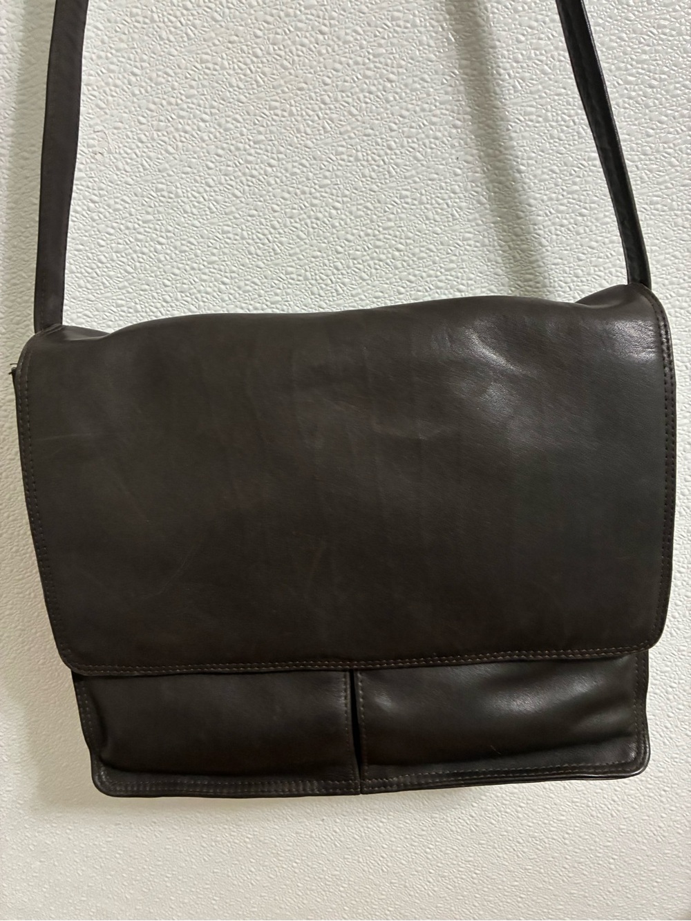 Tano Dark Brown Leather Messenger Bag - Classic Crossbody buttery soft